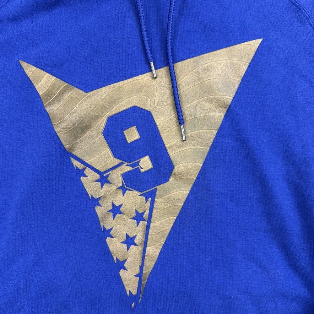 Nike Mens Air Jordan VII 7 Retro Pull Over Hoodie Sweatshirt Olympic Blue XL‎